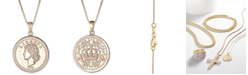 Macy's Coin Double-Sided 18" Pendant Necklace in 14k Gold